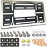 Front License Plate Mounting Kit- Stainless Steel License Plate Frame and Universal Bracket for No Drilling Hole Front Bumper, Car Tag Cover Adapt...