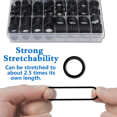 1280 Pcs 24 Size Rubber O-Ring Assortment Kit with Pick and Hook Set for Pressure Washer Faucet Plumbing OD 6mm-28mm...