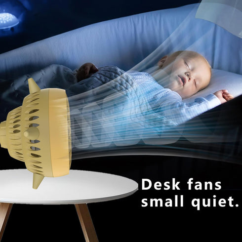 Rehomy Tabletop Air Circulator Fan Cordless, 5 Inch Rechargeable Quiet Personal Fan with Smart Sensor Operated, 3 Speeds, Interesting Desktop Fan ...