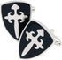 Crusader Battle Shield Cufflinks for Men Black Tone Men's Cuff Link Set for Wedding Shirt Party Business Birthday Anniversary Dress...