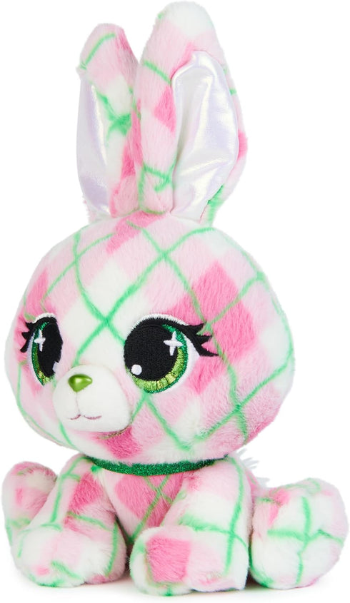 P.Lushes Pets Kennedy Karrats Designer Fashion Plush Toy, Collectible Bunny Stuffed Animal, Pink and Green, 6”...
