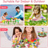Flower Garden Building Toys, Girl Toys Build a Garden, 144 PCS Flower Pretend Gardening Gift for Kids, Floral Arrangement Playset for Age 3 4 5 6 ...