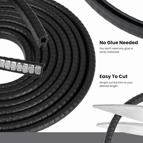 Edge Trim Black Small, Fits Edge 1/16 to 1/8 Inch, Length 10 Feet (3.05 Meter)....