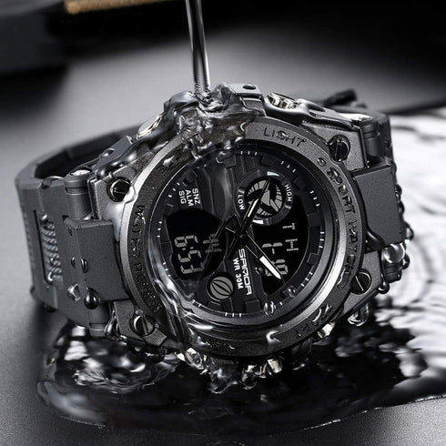 AIMES Mens Watches Sports Outdoor Waterproof Military Watch for Men Tactical Watch Analog Digital Date Alarm Stopwatch Multi-Function Tactics Big ...