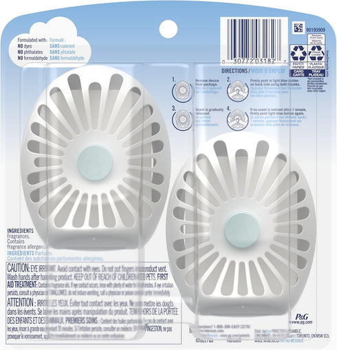 Febreze Small Spaces Holiday Air Freshener Fresh Baked Vanilla Scent, 25 fl. oz each, Pack of 2...