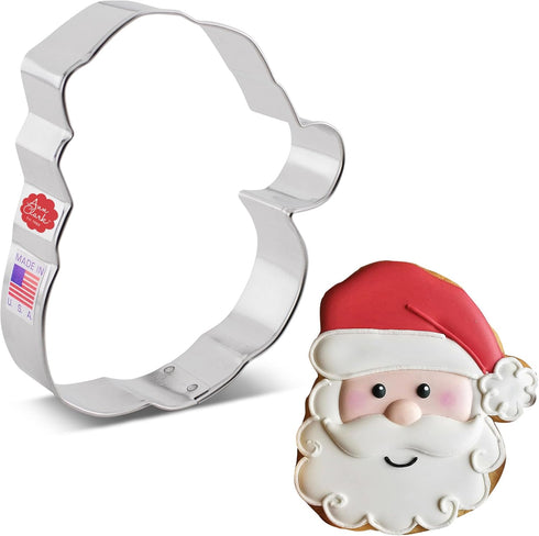 Santa Face Cookie Cutter 4.25" Made in USA by Ann Clark...
