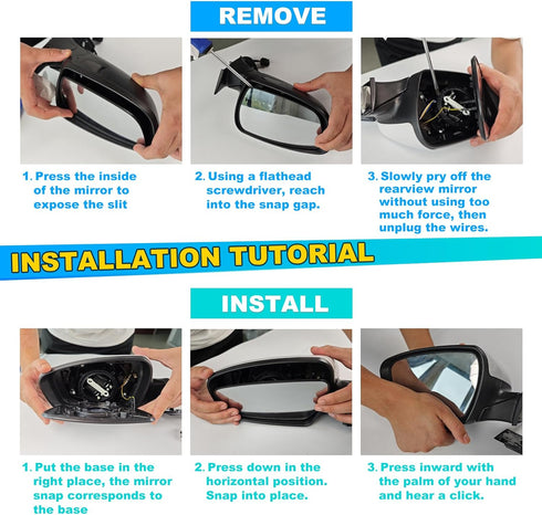 Door Rearview Mirror Lens Heated Rearview Mirror Glass Reflector Convex Glass For BMW Mini Cooper R55 R56 R57 2007-2015 51162755626 51169803192 (R...