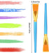 AIEX 10pcs Flat Paint Brushes 1 Inch Wide, Watercolor Acrylic Paint Brush Bulk Synthetic Nylon Oil Painting Brushes for Artists Professional Amate...