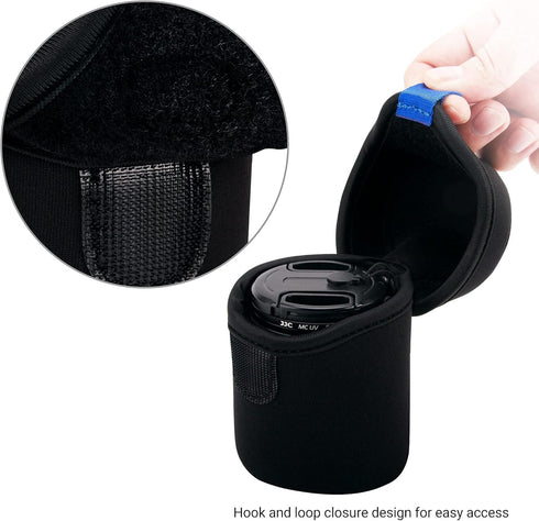 JJC Portable Neoprene Mirrorless Camera Lens Pouch Protective Case Storage Bag for Nikon Z 35mm 85mm Sony FE 20mm 24mm F1.4 16-55mm 18-105mm 55-21...