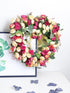 Florist Flower Wreath Rose Garland for Home Wall Wedding Decoration (Champagne-Heart-Shaped)...