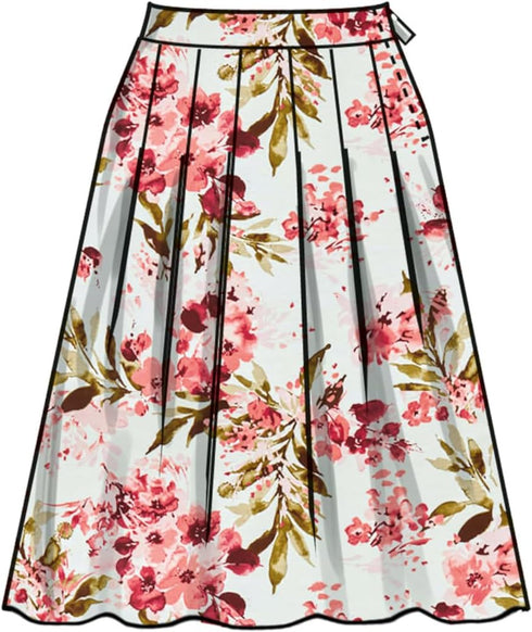 New Look Easy Misses' Loose-Fitting Skirt in Two Lengths Sewing Pattern Kit, Design Code N6755, Sizes 6-8-10-12-14-16, Multicolor...