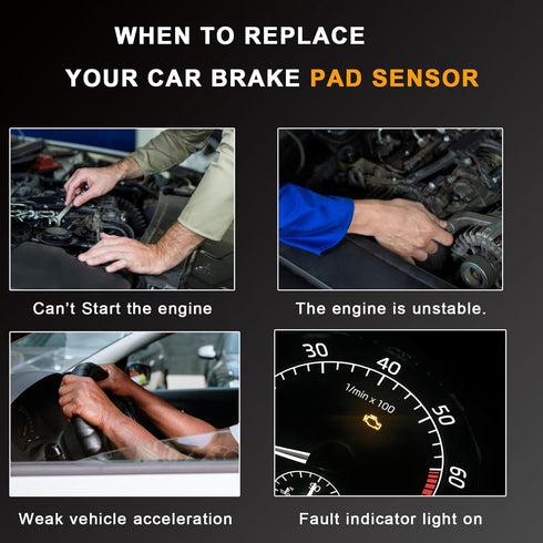 Brake Pad Wear Sensor Front & Rear Wheel | Compatible for BMW E87 E90 for 135i 328i 335i 335is 335d 2007 2008 2009 2010 | Replacement # 3435678944...