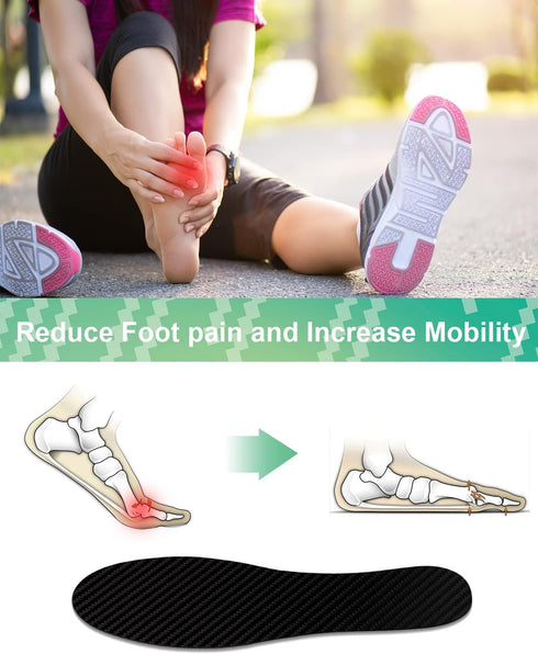 Carbon Fiber Insole 1 Insert, Carbon Fiber Insert for Women Men,Rigid Carbon Insole for Hallux Rigidus, Turf Toe Relief Foot Pain-292mm...