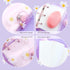 2 Sets Mini Transparent 3 Ring Binder Covers with Daisy Pattern Binder Inner Paper and Pockets Clear Soft PVC Notebook Loose Leaf Binder with Snap...