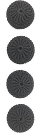 4 Crochet Black Buttons Set ~1-3/8" Inch - Hand Made Buttons - Blazer, Dresses~Sportcoats, Designers....