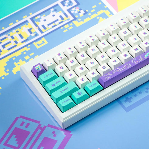 Hyekit PBT Keycaps - Cherry Profile Custom Keycaps, 141 Keys, Dye-Sublimation, Retro Game Console Style Keyboard Keycap Set for Mechanical Keyboar...