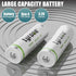 tyrone 14430 3.2 Volt Rechargeable Solar Light Battery,3.2V 450mAh 14430 Rechargeable Battery for Outdoor Garden Light, Solar Panel Light, Tooth B...