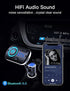 Arsvita Upgraded Bluetooth FM Transmitter for Car, Radio Receiver/Audio Adapter with Gooseneck Dual Car Charger, Support QC3.0 Quick Charging, Han...