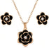 EVEVIC Dainty Flower Pendant Necklace Earrings for Women 14K Gold Plated Hypoallergenic Jewelry Sets...