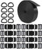 10 Yards 1'' Nylon Webbing Straps 8 Pcs Quick Side Release Buckles for 1inch Strap, 16 Pcs Tri-Glide Slides Flat Plastic Buckle Clips, 8 Pcs Metal...