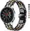 Band Compatible with Samsung Gear S3 / Galaxy Watch 46mm / Galaxy Watch 3 45mm, 22mm 7-Rows Stainless Steel Metal Replacement Strap for Huawei Wat...