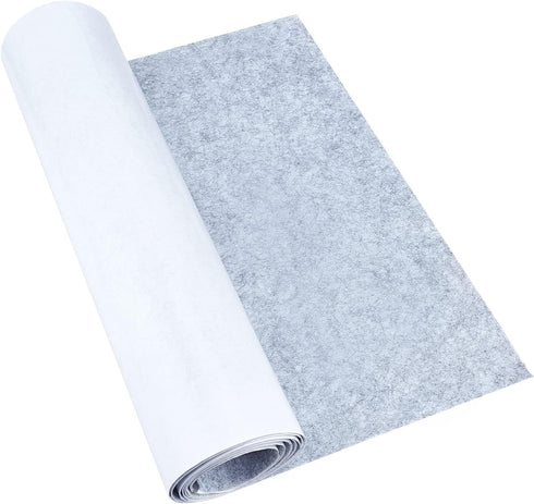 BENECREAT 15.5 x 78.5" Gray Back Adhesive Felt Sheets Fabric Sticky Sheets Fabric Peel Stick for DIY Costume Making and Jewelry Box...