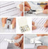 EooUooIP Practical and Beautiful Office Supplies White Handbook Tool Box,Stapler Tape Staples Hole Puncher Paper Scissor for Efficient Work and St...