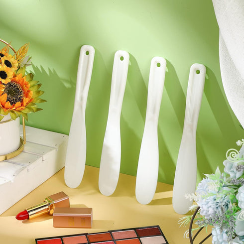 10 Pcs Plastic Cosmetic Spatula Jelly Mask Spatula Skincare Lotion Disposable Spatulas for Facials Face Mask Applicator Makeup Scoop for Facial To...