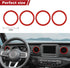 RT-TCZ for Wrangler JL Dash Air Vents Cover Trim Stickers Red for Jeep Wrangler JL JLU Gladiator JT 2018-2023 Red Interior Accessories 4pcs...