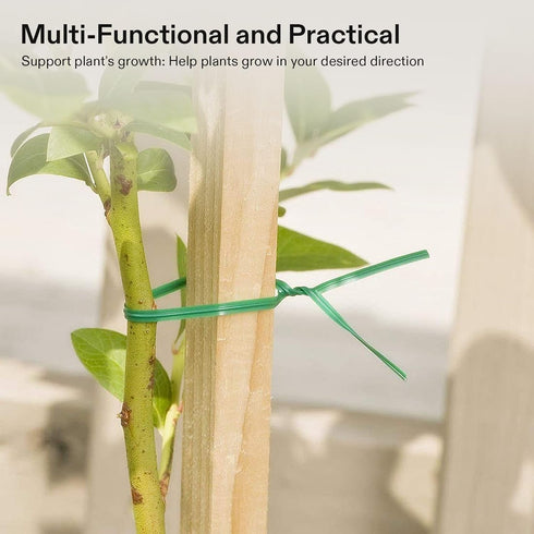 VIVOSUN 328 Feet (100m) PE-Coated Twist Ties, Garden Plant Ties with Cutter for Gardening, Outdoor Garden Twine Reuseable for Climbing Supporting ...