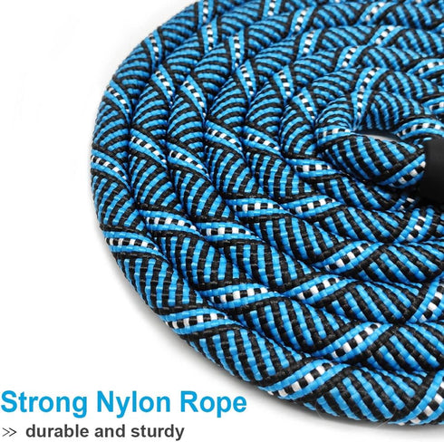 7FT/8FT/10FT Heavy Duty Rope Dog Leash, 1/2" Diameter Strong Nylon Medium Large Dog Leash with Soft Handle - for Outdoor Pets Walking Playing Expl...