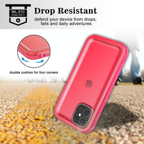 SPORTLINK Waterproof Case for iPhone 11, Full Body Heavy Duty Protection Full Sealed Cover Shockproof Dustproof Built-in Clear Screen Protector Ru...