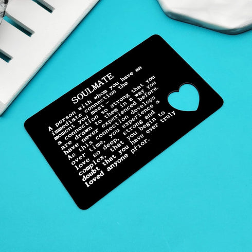 Xiahuyu Valentines Day Gifts for Men Engraved Wallet Insert Card for Boyfriend Fiance Husband Christmas Birthday Gifts Wedding Anniversary Present...