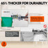 Vgo... 3-Pairs Reusable Household Gloves, Rubber Dishwashing gloves, Extra Thickness, Long Sleeves, Kitchen Cleaning, Working, Painting, Gardening...