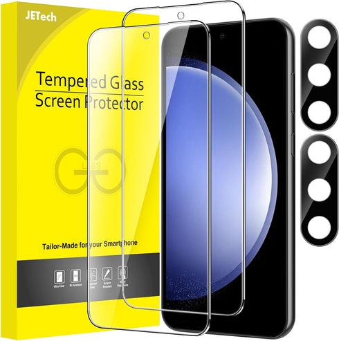 JETech Screen Protector for Samsung Galaxy S23 FE 6.4-Inch with Camera Lens Protector, Tempered Glass Film, Fingerprint ID Compatible, HD Clear, 2...