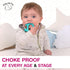 Teething Ring for Babies 0-6 Months - 5X Pain Relief Smart Teether - Zero Developmental Delay Silicone Teether - Cute Infant Chew Toy, Shower Gift...
