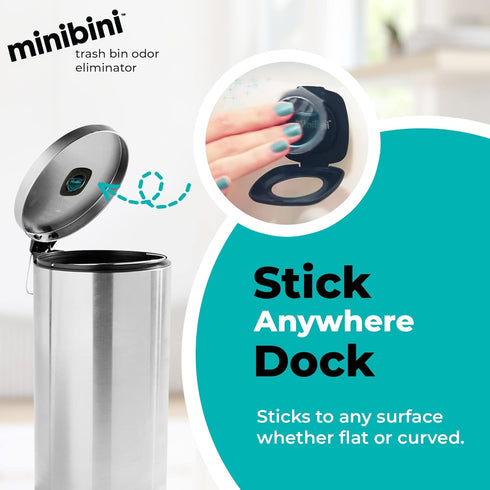 Flint Minibini Trash Can Deodorizer and Odor Eliminator, Garbage Can Air Freshener and Odor Control Up to 30 Days, Device Plus Refill...