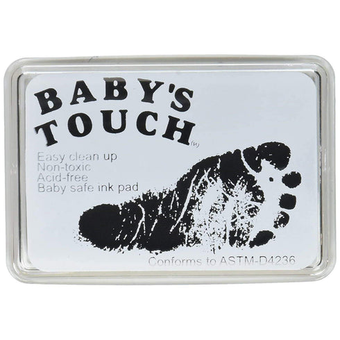 Baby's Touch Baby Safe Reusable Hand & Foot Print Ink Pads - Black...
