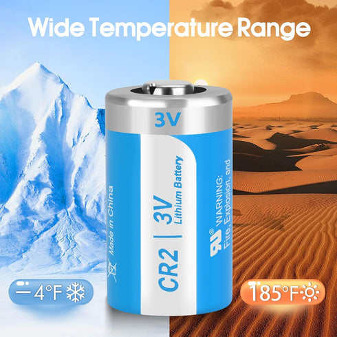 CR2 3V Lithium Battery 900mAh 10 Pack with PTC Protection DL-CR2 for Boresighter Golf Rangefinder,Mini55,Baby Monitor, Flashlight (Non-Rechargeabl...