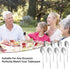8 Pack Serving Spoons Set - Includes 4 Serving Spoon and 4 Slotted Spoon, 8.6" Stainless Steel Buffet Serving Utensils for Party Banquet Cooking K...