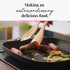 tuuli Kitchen - 4-Piece Wooden Cooking Utensils Set, Solid Cherry Wood (BBQ Tongs, Kitchen Spoon, Fork and Spatula), Durable Wooden Utensils for E...
