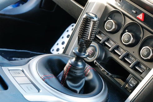 iJDMTOY Glossy Black Real Carbon Fiber Shift Knob Compatible with Most Car 6-Speed, 5-Speed, 4-Speed Manual or Automatic, etc...