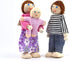 Wooden Dollhouse People, 2-4 inches Doll House Dolls Family with 2 Pets (Dog and Cat)...