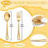 E-far 10-Piece Gold Toddler Utensils, Kid Stainless Steel Silverware Set, Children Safe Forks and Spoons Set for Self Feeding, Healthy & Non-Toxic...