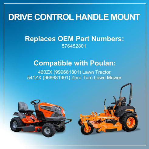 576452801 Drive Control Mount, 2 Pack Handle Mount Drive Control Compatible with Husqvarna Zero Turn Mower RZ5424 MZ6128 EZ4824 & More Craftsman L...
