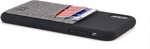 Dockem Silicone Wallet Case for iPhone Xs Max (6.5"): Protective Card Case with Built-in Metal Plate for Magnetic Mounting & 2 Credit Card Holder ...