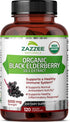 Zazzee USDA Organic Black Elderberry 10:1 Extract, 5000 mg Strength, 120 Vegan Capsules, 2 Month Supply, Standardized, Concentrated 10X Extract, 1...