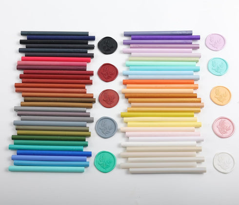 Antique Gold Wax Seal Sticks, ONWINPOR 60pcs Copper Glue Gun Wax Sealing Sticks for Wax Seal Stamp, Bronze Gold Wax Seal Sticks Sealing(60, Dark B...