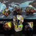 QMAY DND Dice Set - Polyhedral Dice (Blue Mix Blood red) 7 Pcs for Dungeon and Dragons D&D RPG Role Playing Games Dice with Dice Bag...