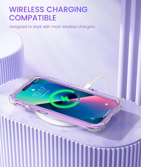 Caka Glitter Case for iPhone 13 14 6.1 inch Case for Girls Women with Built-in Screen Protector Liquid Quicksand Protective Shockproof Full Body P...